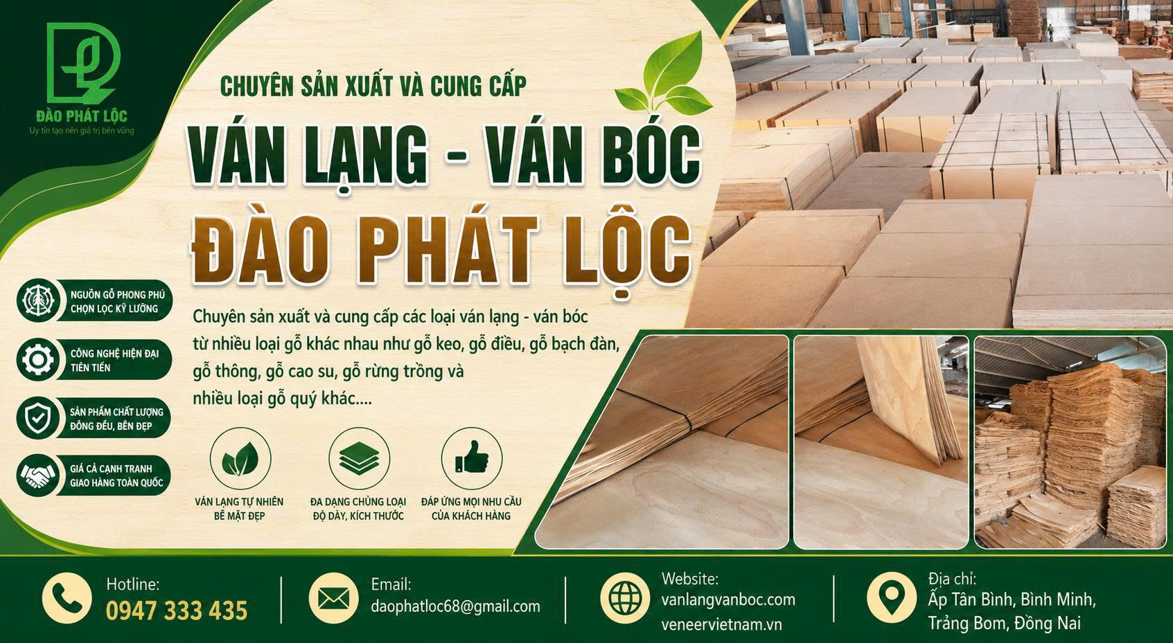 cung cấp ván bóc, ván lạng tận xưởng